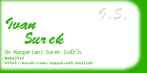 ivan surek business card